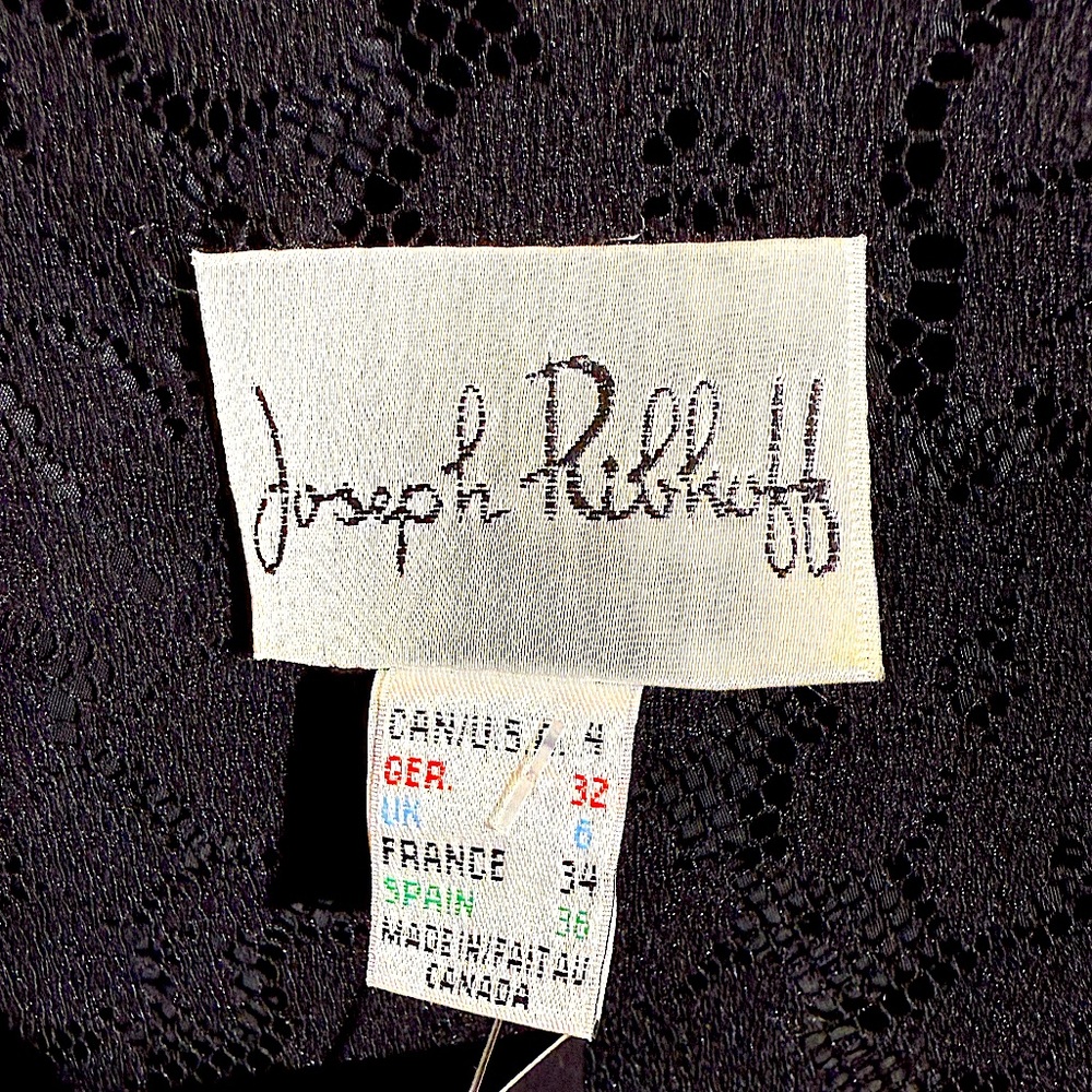 🎉Host Pick‼️ NWT🔥Joseph Ribkoff Black Lace Ruffle Bolero Jacket Cover-up - Sz 4 - Picture 5 of 5
